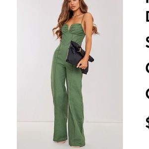 Pretty Little Thing Green Jumpsuit 2
